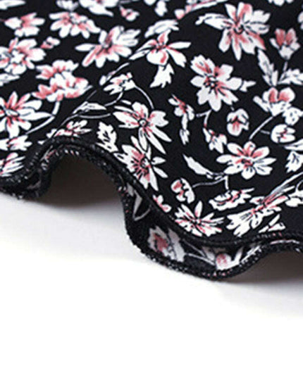 Floral wrap casual resort style strappy full skirt dress