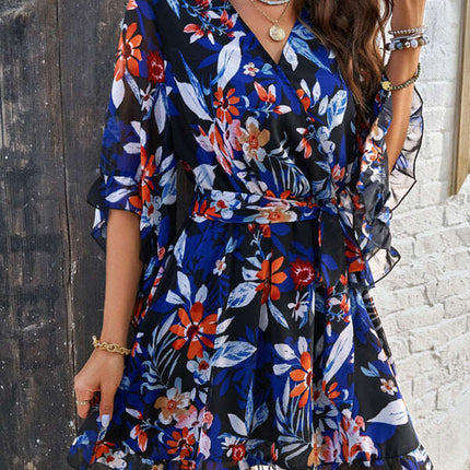 Women's elegant printed strappy dress