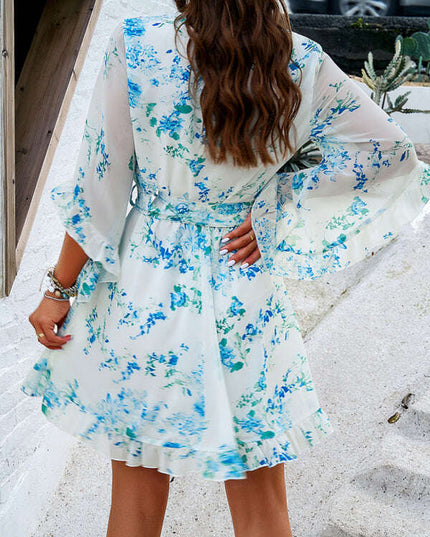 Women's elegant printed strappy dress
