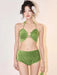 Women's split gold velvet three-piece vacation beach bikini