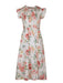 White Floral Ruffle Sleeveless Dress - Elegant Women's Summer Fashion
