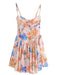 French Riviera Romance Floral Suspender Dress