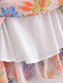 French Riviera Floral Print Suspender Mini Dress