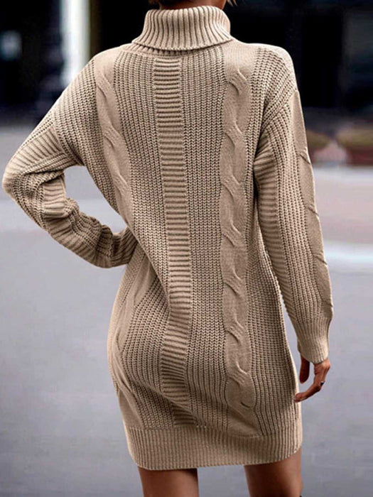 Cozy Chic Turtleneck Sweater Dress for Women