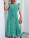 Women's new resort style printed sleeveless strappy dress