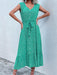 Women's new resort style printed sleeveless strappy dress