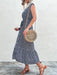Women's new resort style printed sleeveless strappy dress