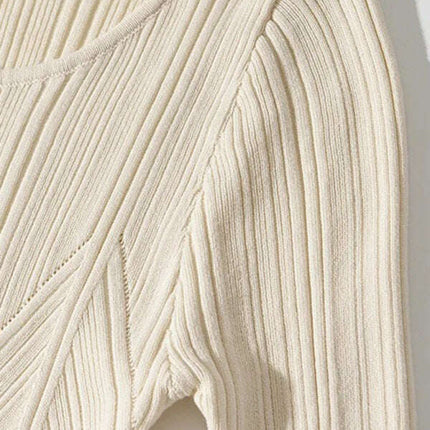 Women's Slim Fit Hip-covering Long Skirt Long Sleeve Knitted Dress