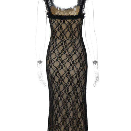 Elegant Bow-Accented Lace Sling Dress for Fashion-Forward Women