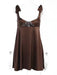 French Satin Lace-Up Tube Top Suspender Dress