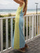 Stylish Women's Sleeveless Knit Maxi Dress with U-Neck and Open Back