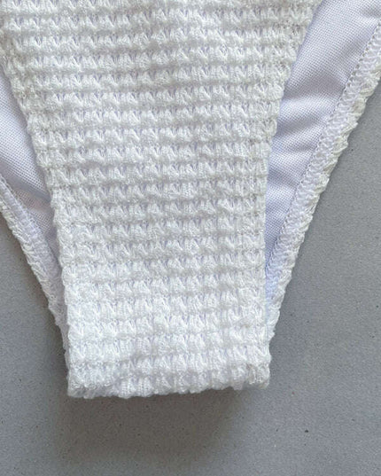 Women's new three-piece bikini three-dimensional flower split swimsuit