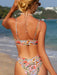 New holiday retro printed tube top high waist bikini