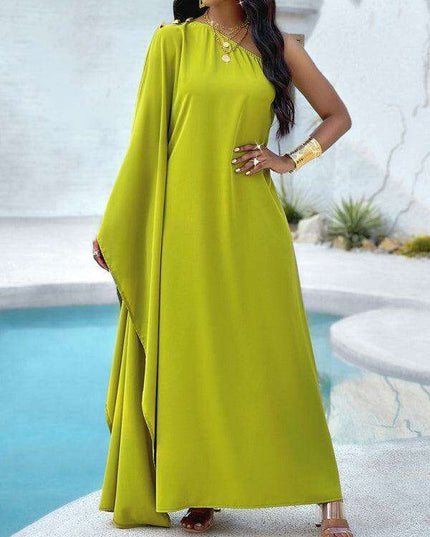 Chic One-Shoulder Loose Dress for Women