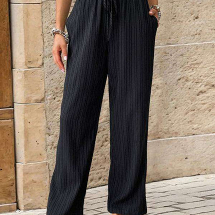 Chic Colorful Pleated Straight Leg Trousers for Women