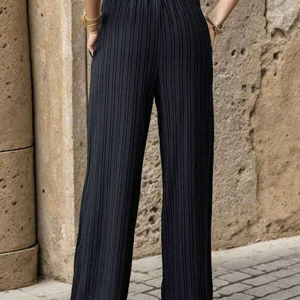 Chic Colorful Pleated Straight Leg Trousers for Women