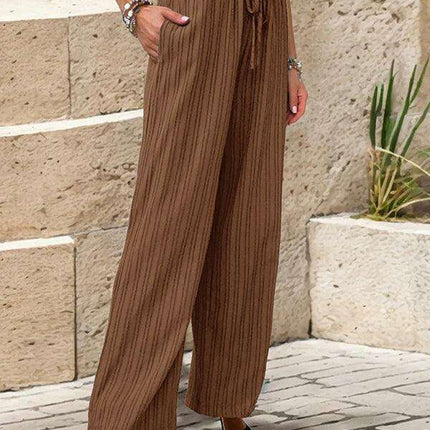 Chic Colorful Pleated Straight Leg Trousers for Women