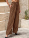 Colorful Pleated Straight Leg Pants - Stylish Women's Casual Bottoms
