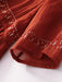New literary retro casual loose embroidered long dress with large hem