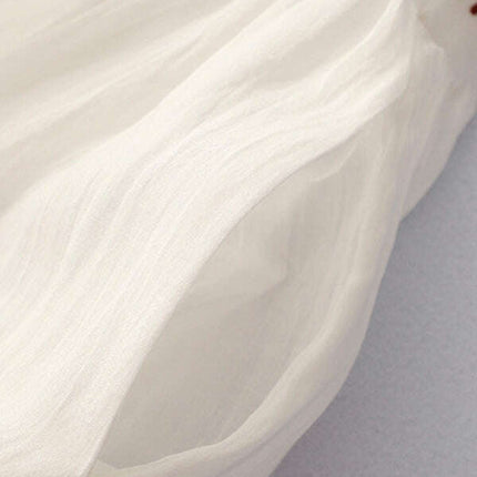 New literary retro casual loose embroidered long dress with large hem