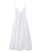 Flirty Backless Cotton Maxi Dress With V-Neck