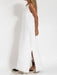 New fashionable casual cotton and linen slit suspender dress