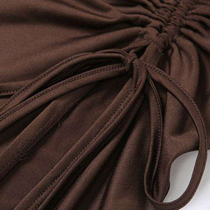 Elegant One-Shoulder Maxi Dress with High Slit for Women