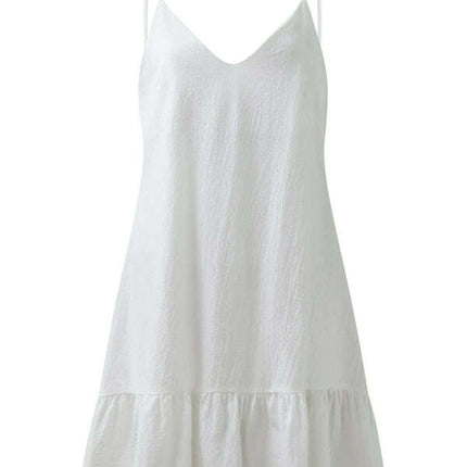 New women's fashion sexy suspender V-neck backless dress