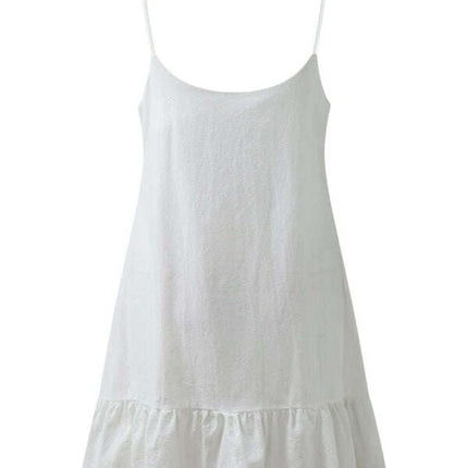 New women's fashion sexy suspender V-neck backless dress