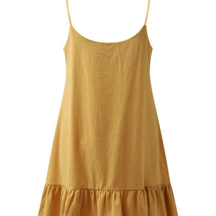 New women's fashion sexy suspender V-neck backless dress