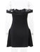 Sultry Zip-Up One-Shoulder Dress for Women