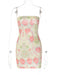Printed Bodycon Dress with Breast and Hip Embrace