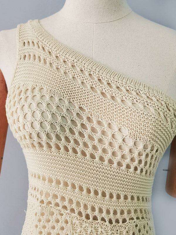 Boho Chic Sleeveless Summer Knit Dress - Ideal for Any Occasion