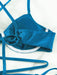 Strappy V-Neck High-Waisted Bikini Set - Women's Seductive Swimwear