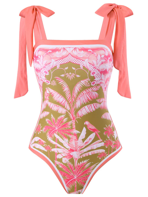 Coconut Bliss Strappy One-Piece Swimsuit with Skirt - Summer Collection