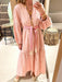 Bohemian V-Neck Puff Sleeve Cotton Linen Dress for Effortless Summer Style