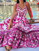 Elegant Floral Print Sleeveless Swing Dress
