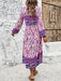 Boho Chic Printed Long Sleeve Viscose Dress for Women