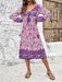 Resort Vibes Viscose Bohemian Long Sleeve Dress for Women