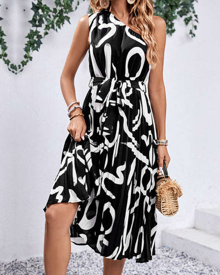 Women's new letter print off-shoulder dress