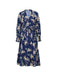 Elegant Women's Floral Print Long Sleeve Polyester Dress