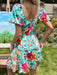 Vibrant Floral V-Neck Smocked Dress for Women
