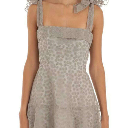 New fashion floral mesh suspender dress