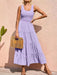 New suspender skirt pleated stitching A-line large hem dress