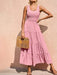 New suspender skirt pleated stitching A-line large hem dress