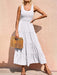 New suspender skirt pleated stitching A-line large hem dress