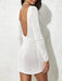 Sun-Kissed Knit Backless Beach Cover-Up Dress