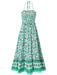 Bohemian Halterneck Maxi Dress with Vibrant Print