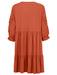 Elastic-Free Waisted Webbed Dress in Solid Color Casual Chic