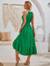 Summer Holidays' Chic Solid Color Halter Neck V Sleeveless Dress